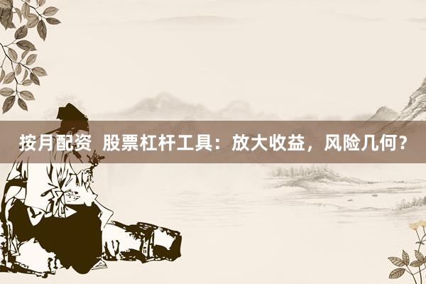 按月配资  股票杠杆工具：放大收益，风险几何？