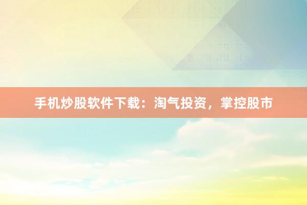 手机炒股软件下载：淘气投资，掌控股市