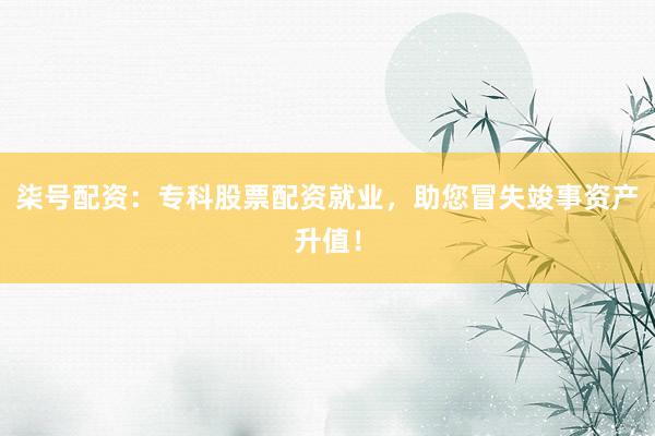 柒号配资：专科股票配资就业，助您冒失竣事资产升值！
