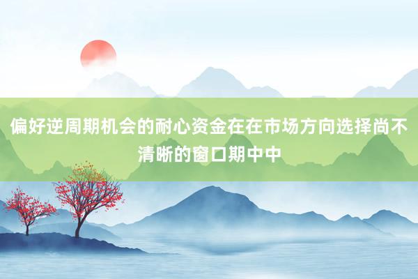 偏好逆周期机会的耐心资金在在市场方向选择尚不清晰的窗口期中中