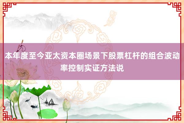 本年度至今亚太资本圈场景下股票杠杆的组合波动率控制实证方法说