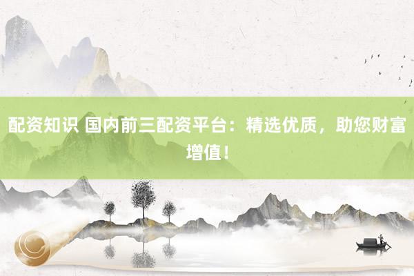 配资知识 国内前三配资平台：精选优质，助您财富增值！